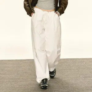 Relaxed Fit Drawstring Casual Pants