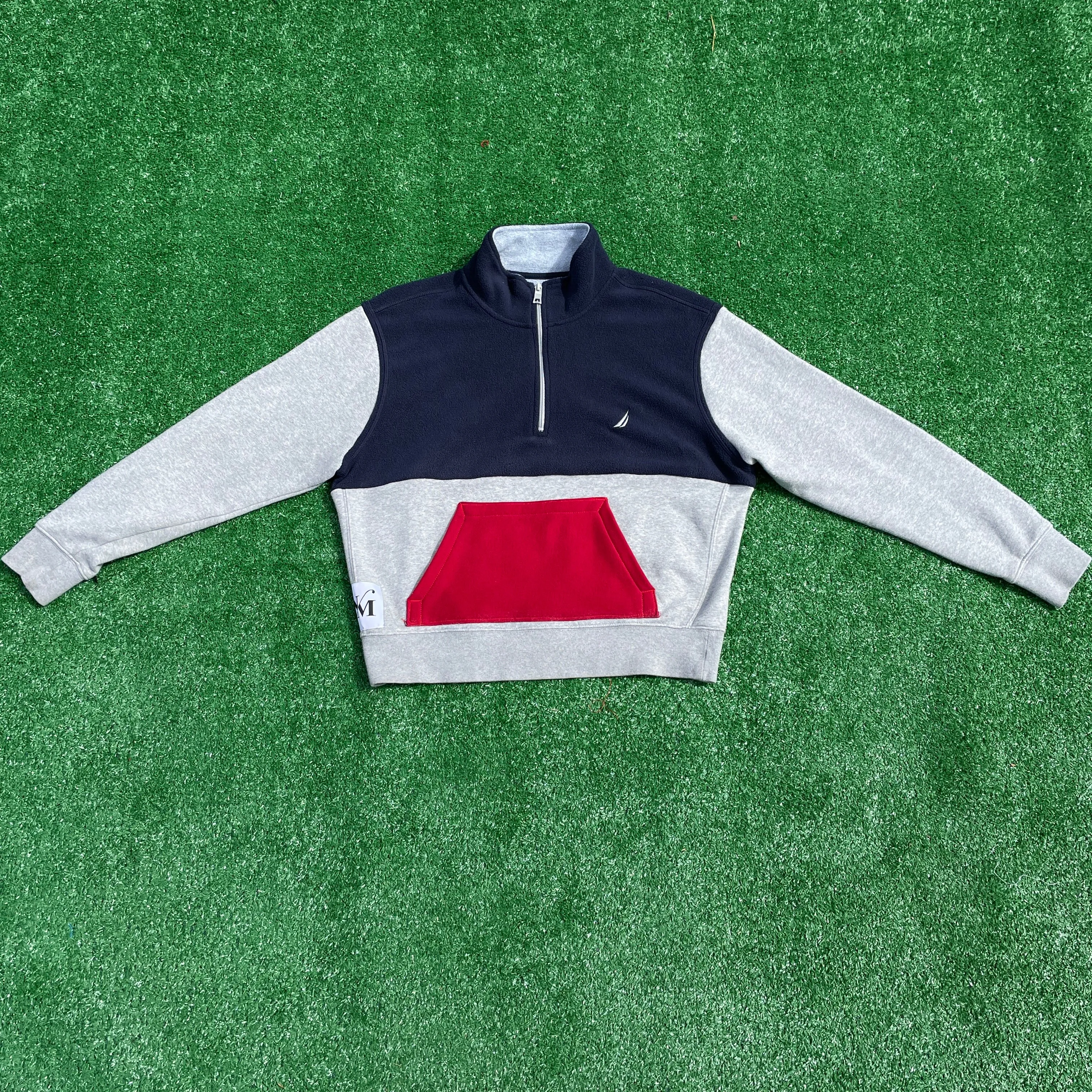 Retro Inspired Nautica Quarter-Zip Crop