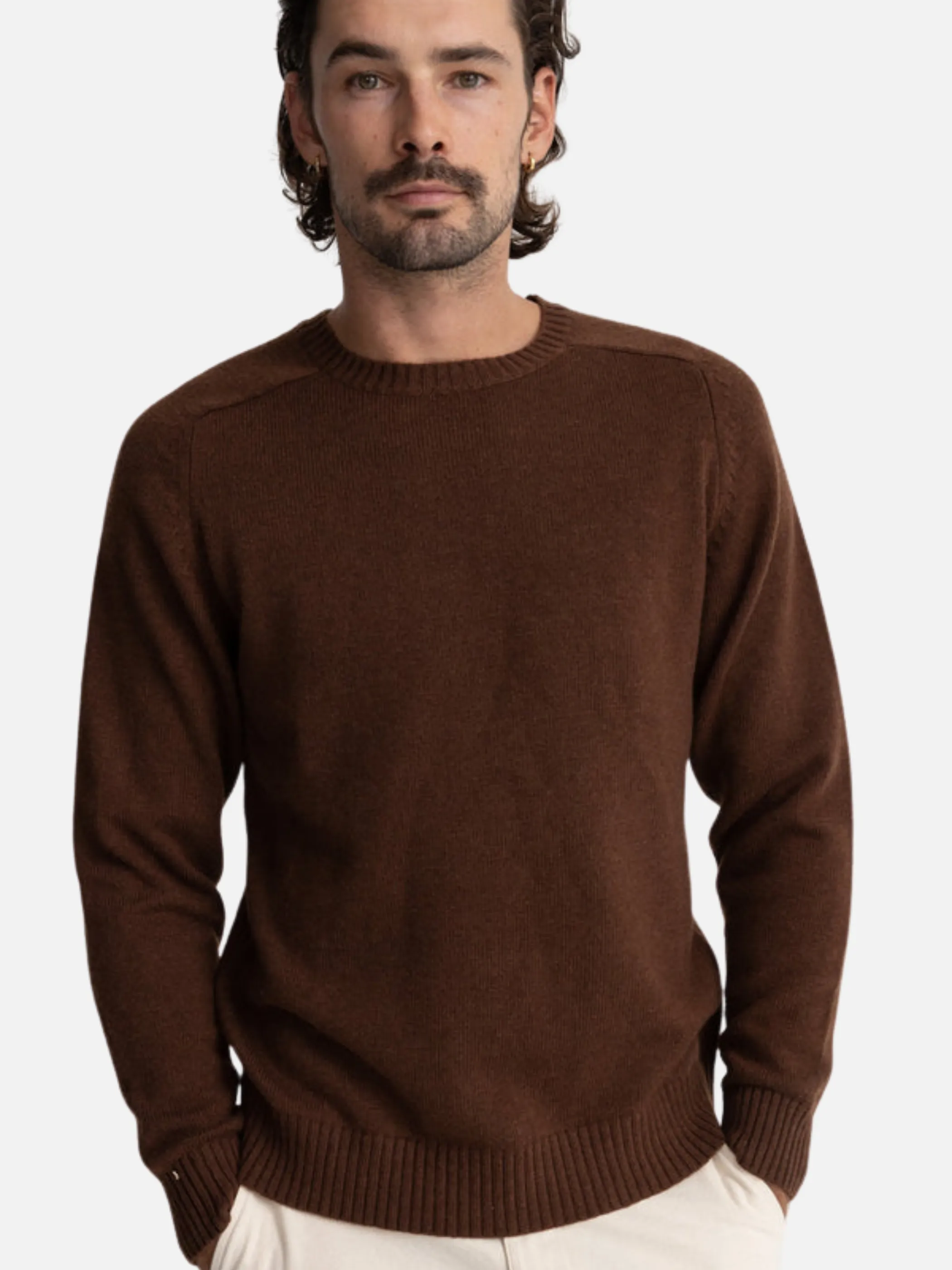 Rhythm Classic Crew Knit - Chocolate