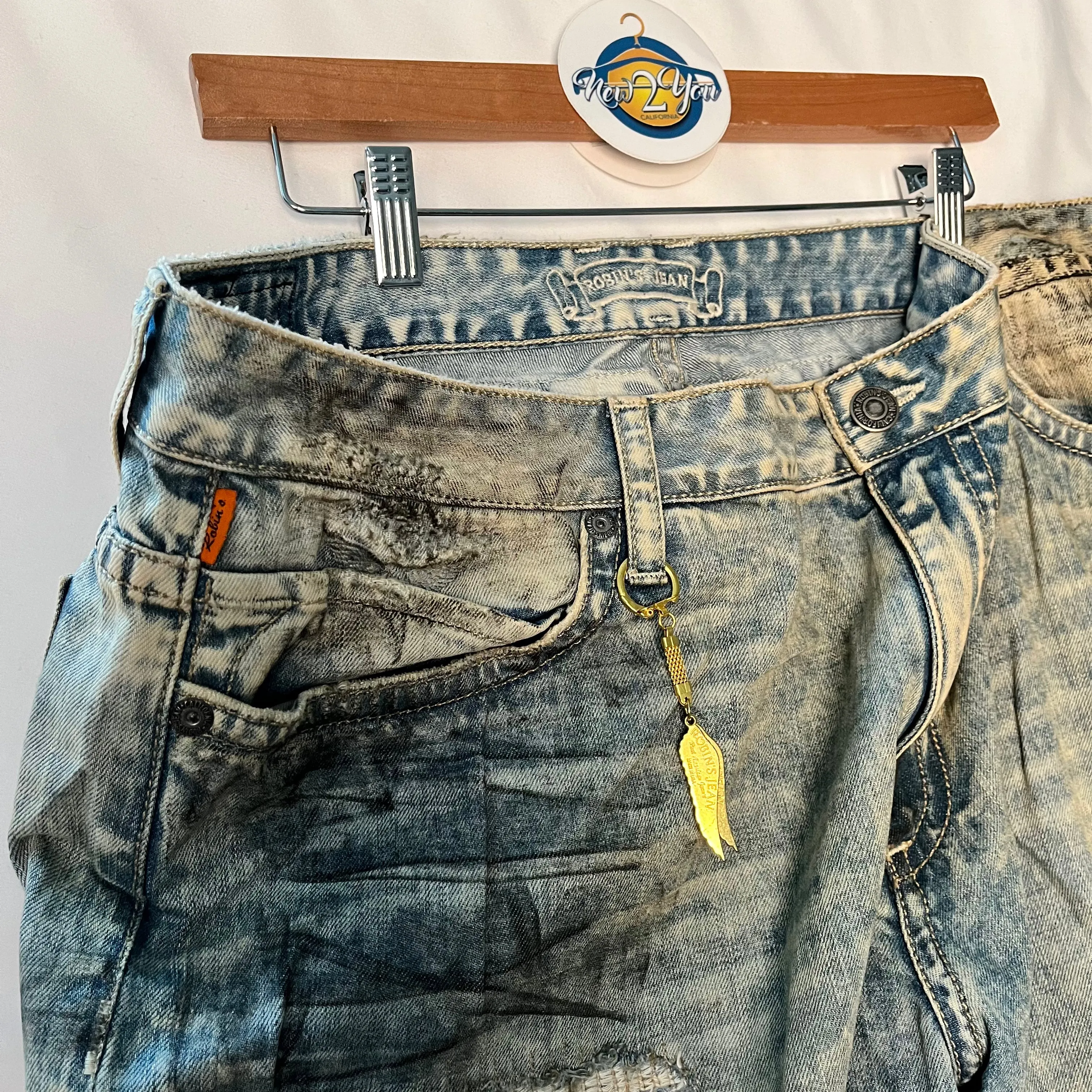 Robin's Jeans Long Flap Dirty Wash Jeans