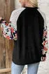 Ryelan Floral Patchwork Long Sleeve Ribbed Blouse