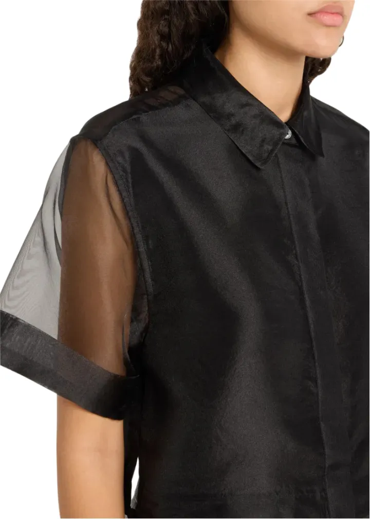 Ryett Crop Shirt Black