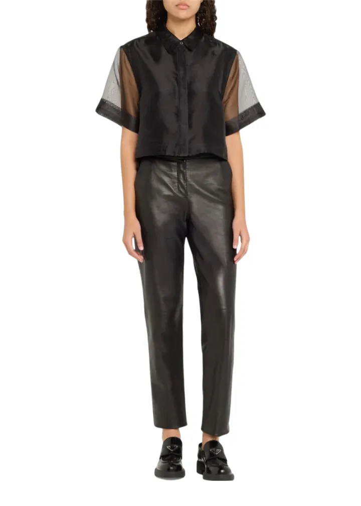 Ryett Crop Shirt Black