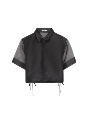 Ryett Crop Shirt Black