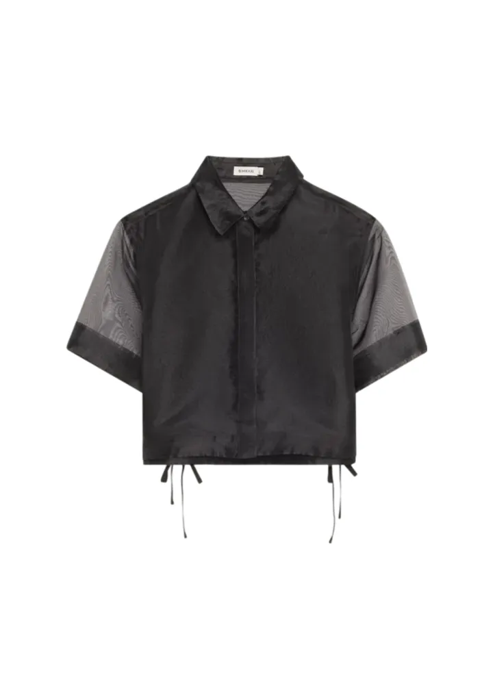 Ryett Crop Shirt Black