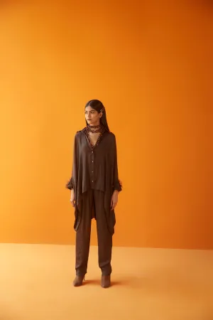 Sakshi Khetterpal  I  Kaftan Co-Ord Kaftan  Pants = 2Pcs Cacao SK-014 A/W2024 Seasons