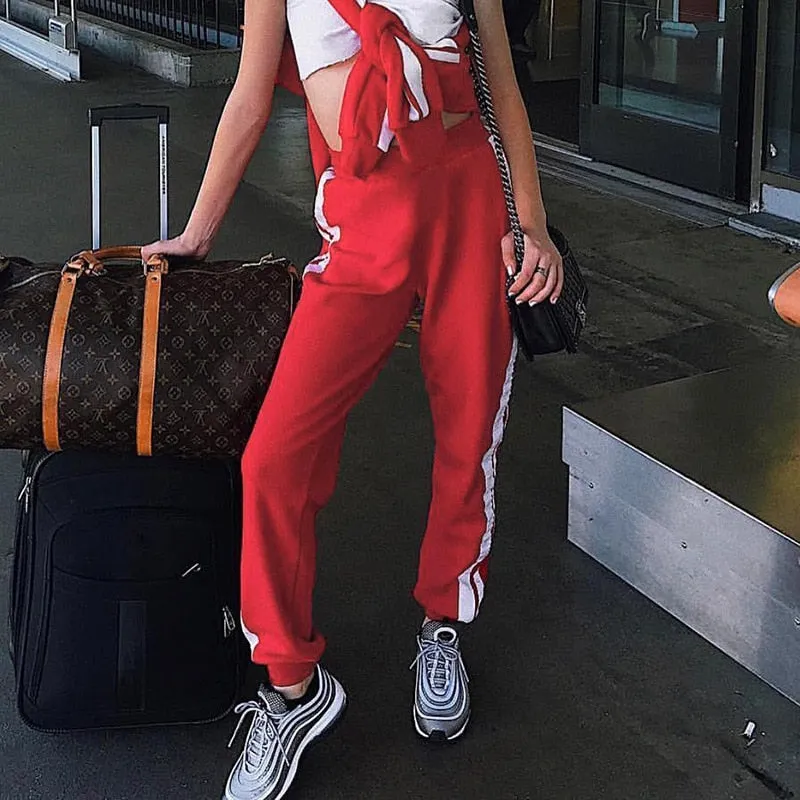 Side striped sweatpants