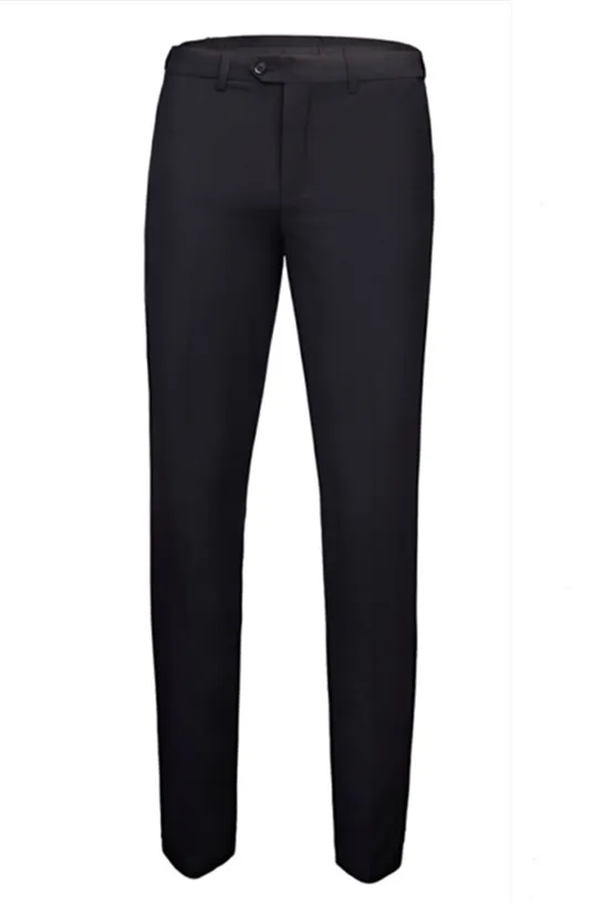 Simple Black Peaked Lapel Fashion Slim Fit Formal Men Suits