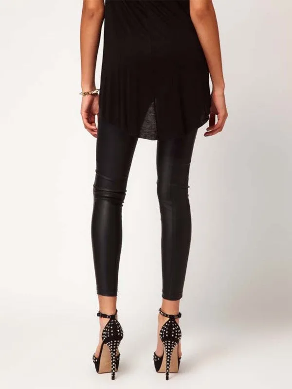 skinny punk leather leggings