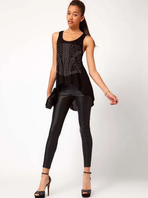skinny punk leather leggings