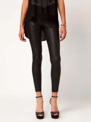 skinny punk leather leggings