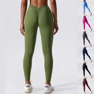 Slim Yoga Fitness Pants Breathable Quick-drying Leggings Peach Hip Lifting Trousers For Women