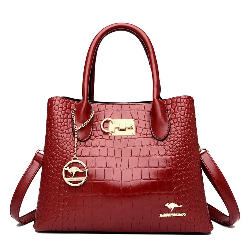 Solid Color Stone Women Handbag Crossbody