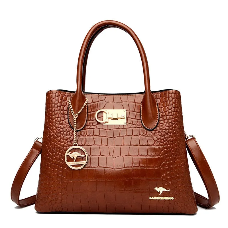 Solid Color Stone Women Handbag Crossbody