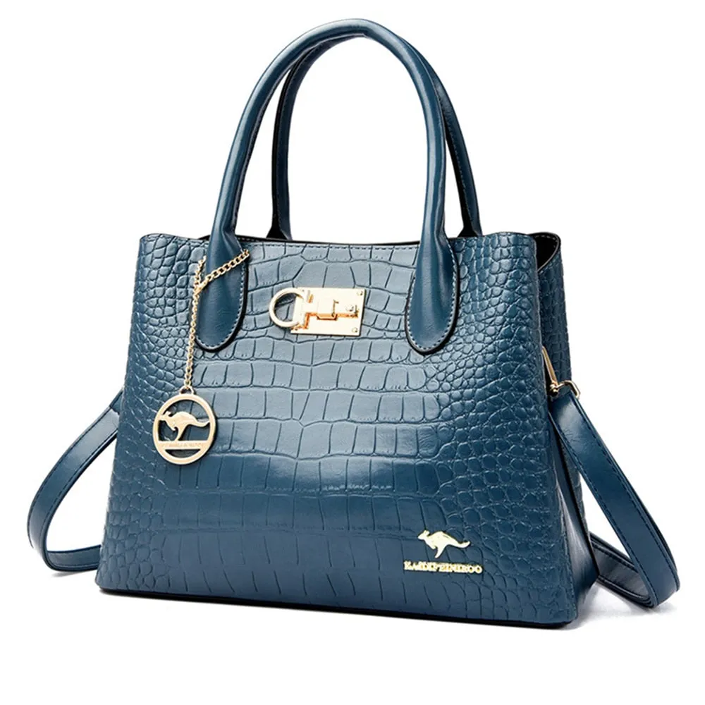 Solid Color Stone Women Handbag Crossbody
