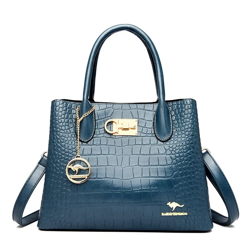 Solid Color Stone Women Handbag Crossbody