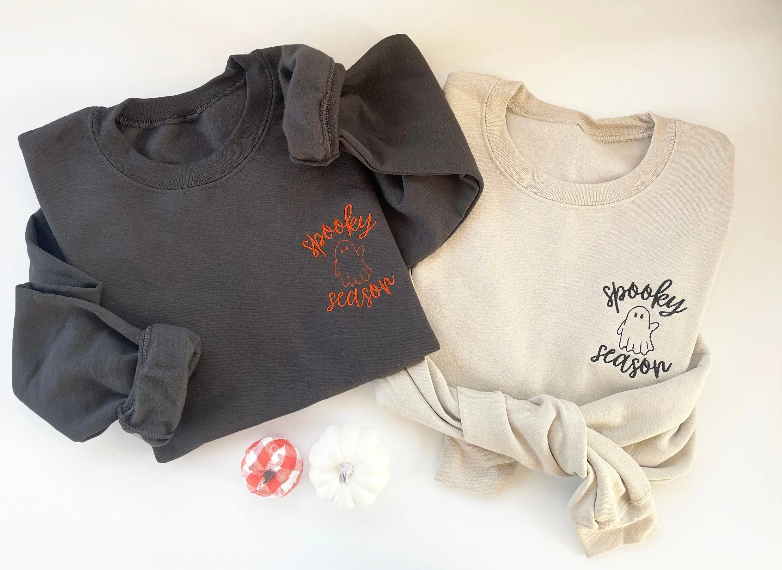 Spooky Season Halloween Embroidered Crewneck