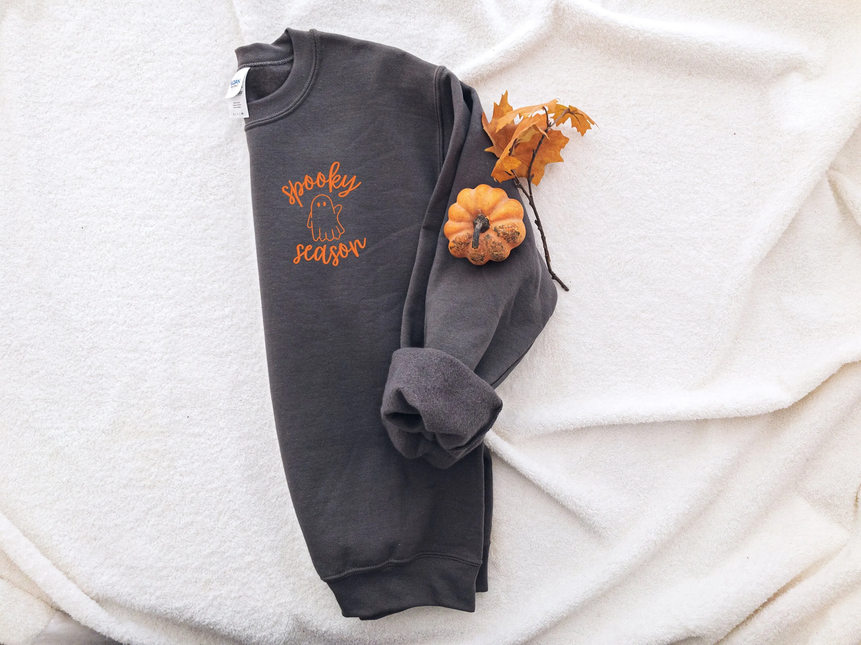Spooky Season Halloween Embroidered Crewneck