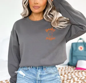 Spooky Season Halloween Embroidered Crewneck