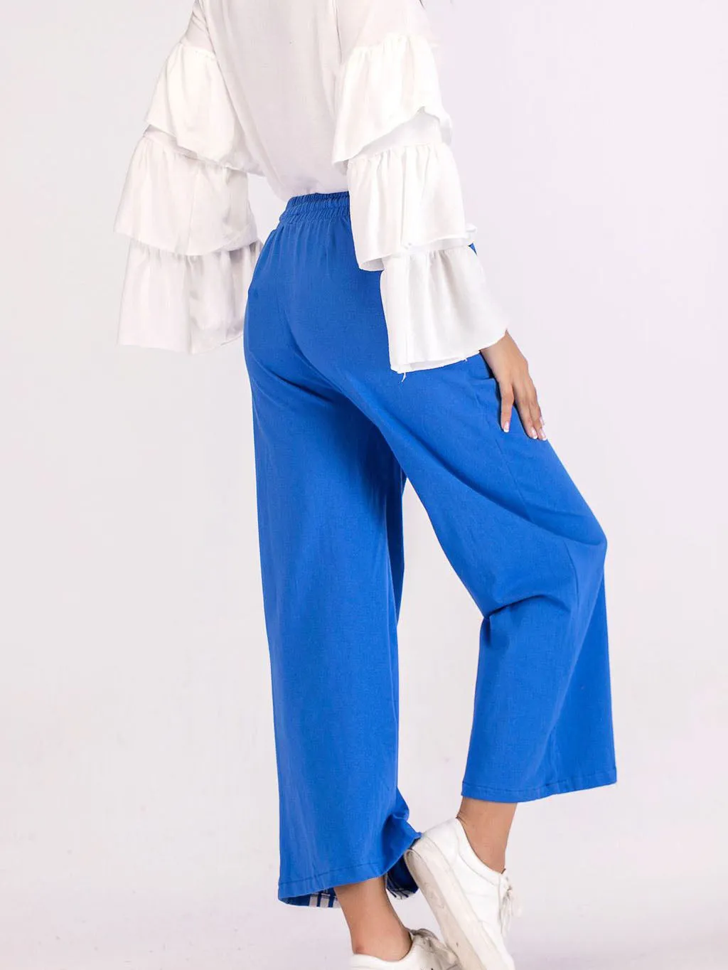Spring New Women's Casual Pants Split Fork Wide Leg Casual Pants