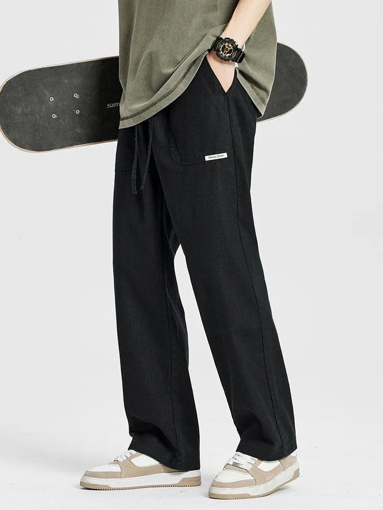 Straight Fit Drawstring Pants