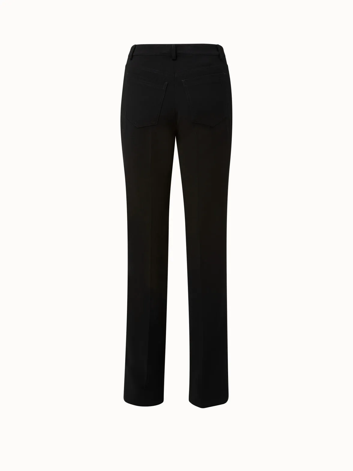 Straight Wool Double-Face Pants