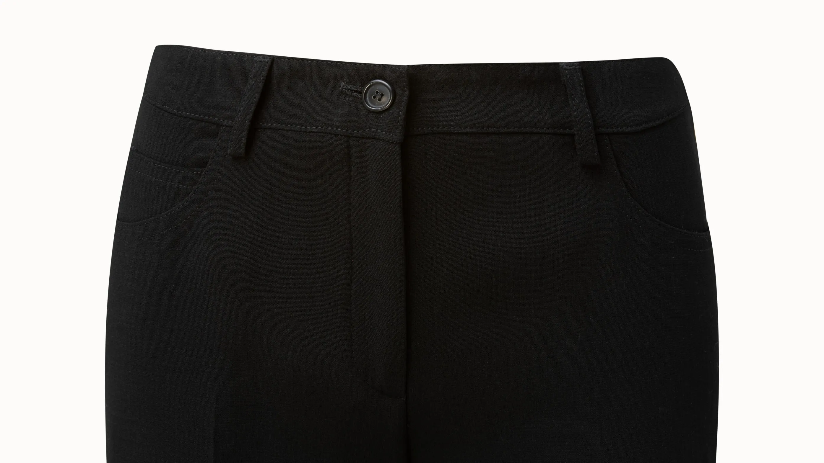 Straight Wool Double-Face Pants