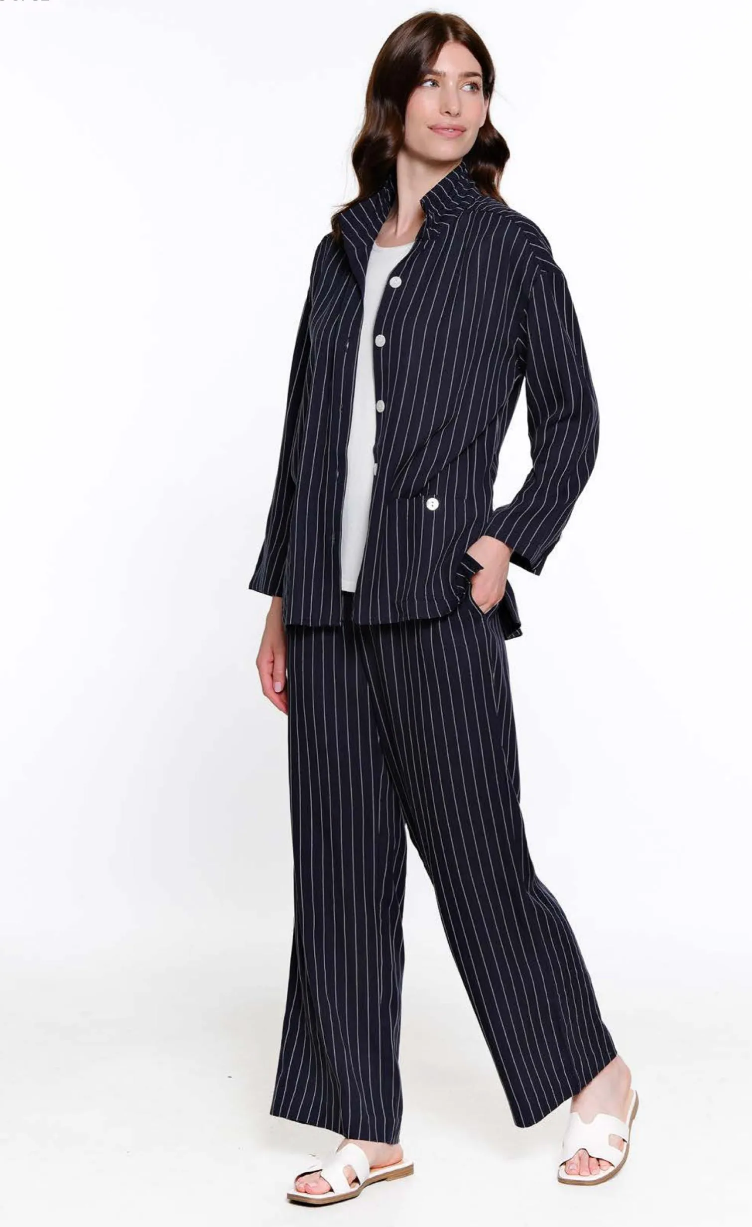 Striped Pull On Pant