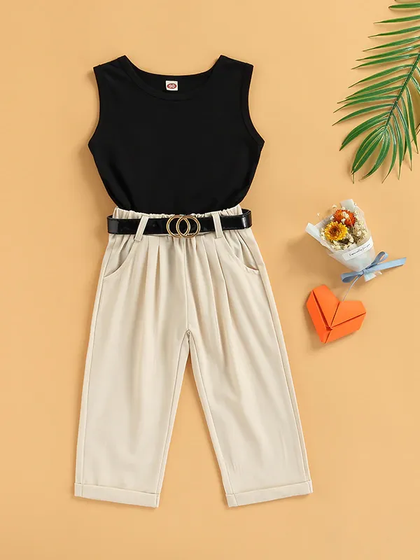 Style and Sass Belted Pants Set