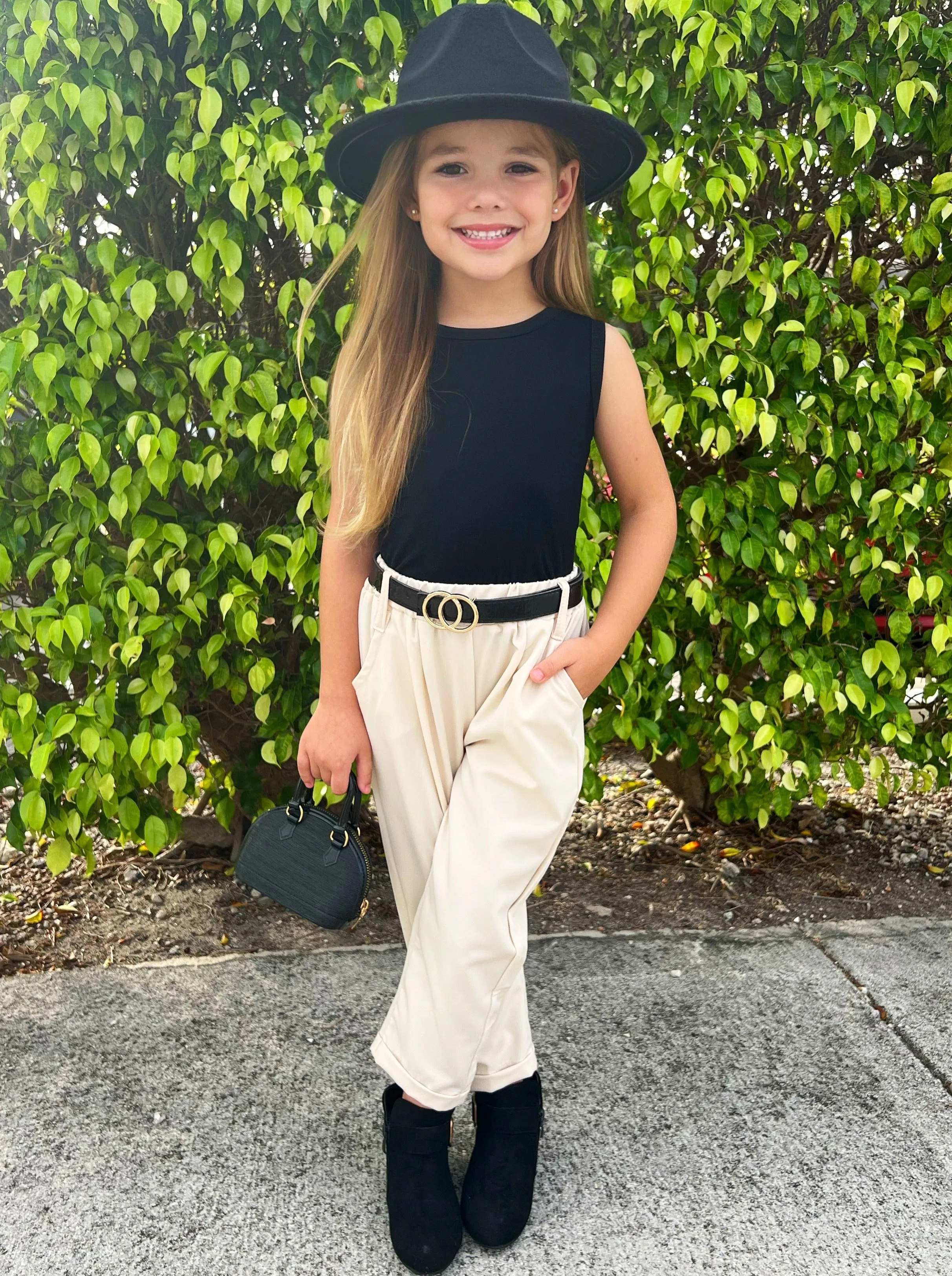 Style and Sass Belted Pants Set