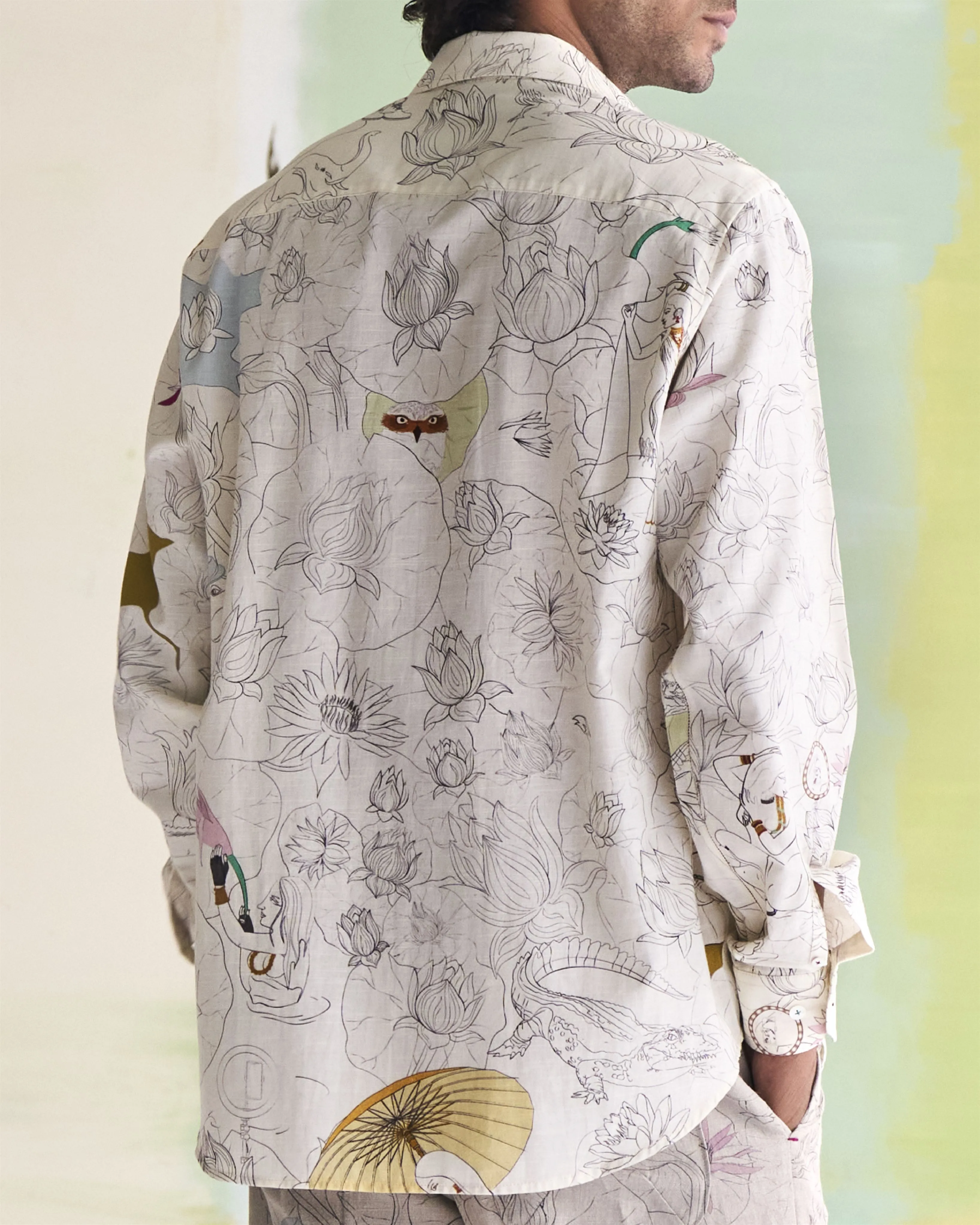 Summer Shirt Classic Fresco Cotton Linen White S414CL534 SuketDhir