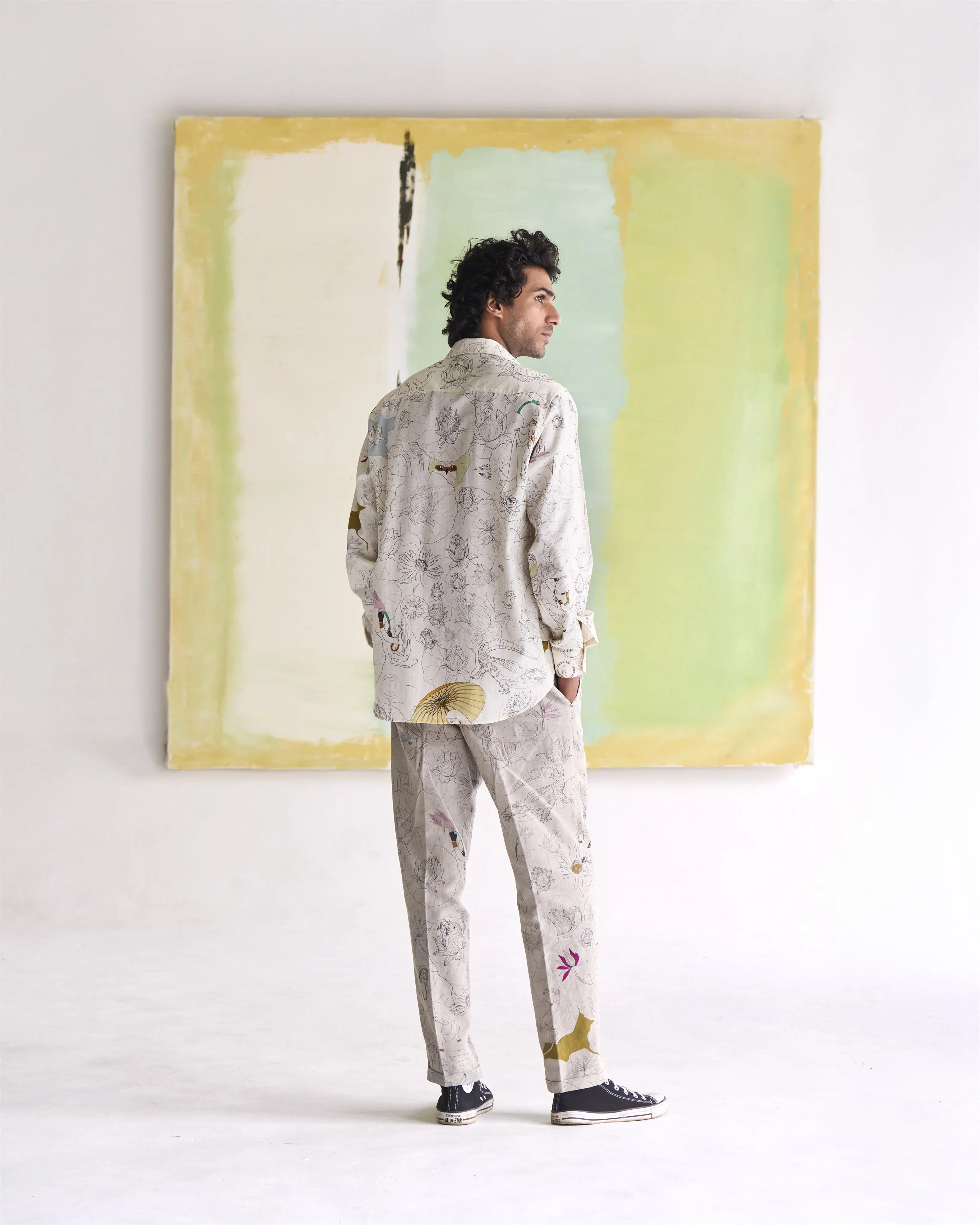 Summer Shirt Classic Fresco Cotton Linen White S414CL534 SuketDhir