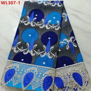 Swiss Cotton Embroidered Net Lace 5 Yards