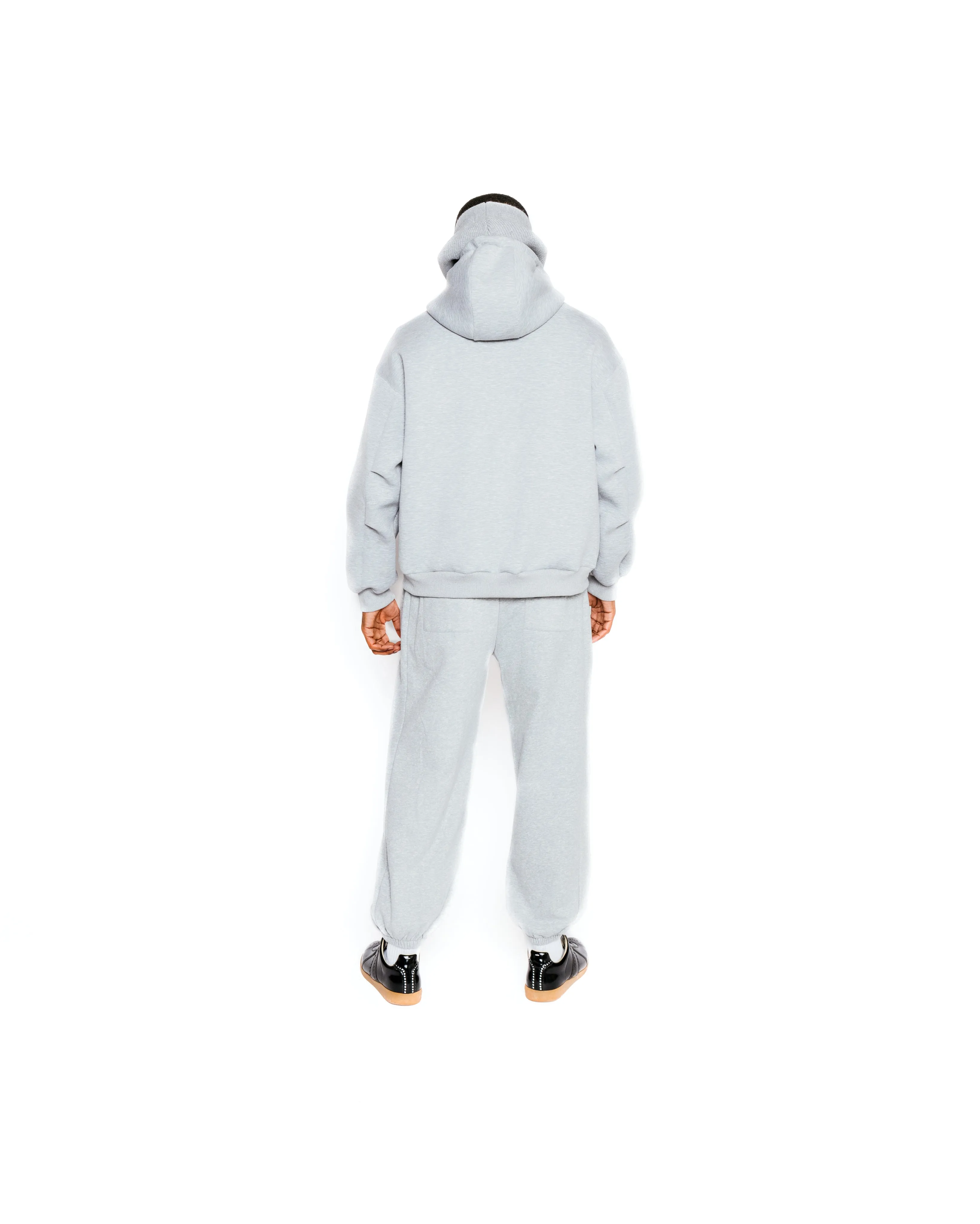 THE GREY STRUCTURED COZY TRACKSUIT  WITH HEAD GEAR