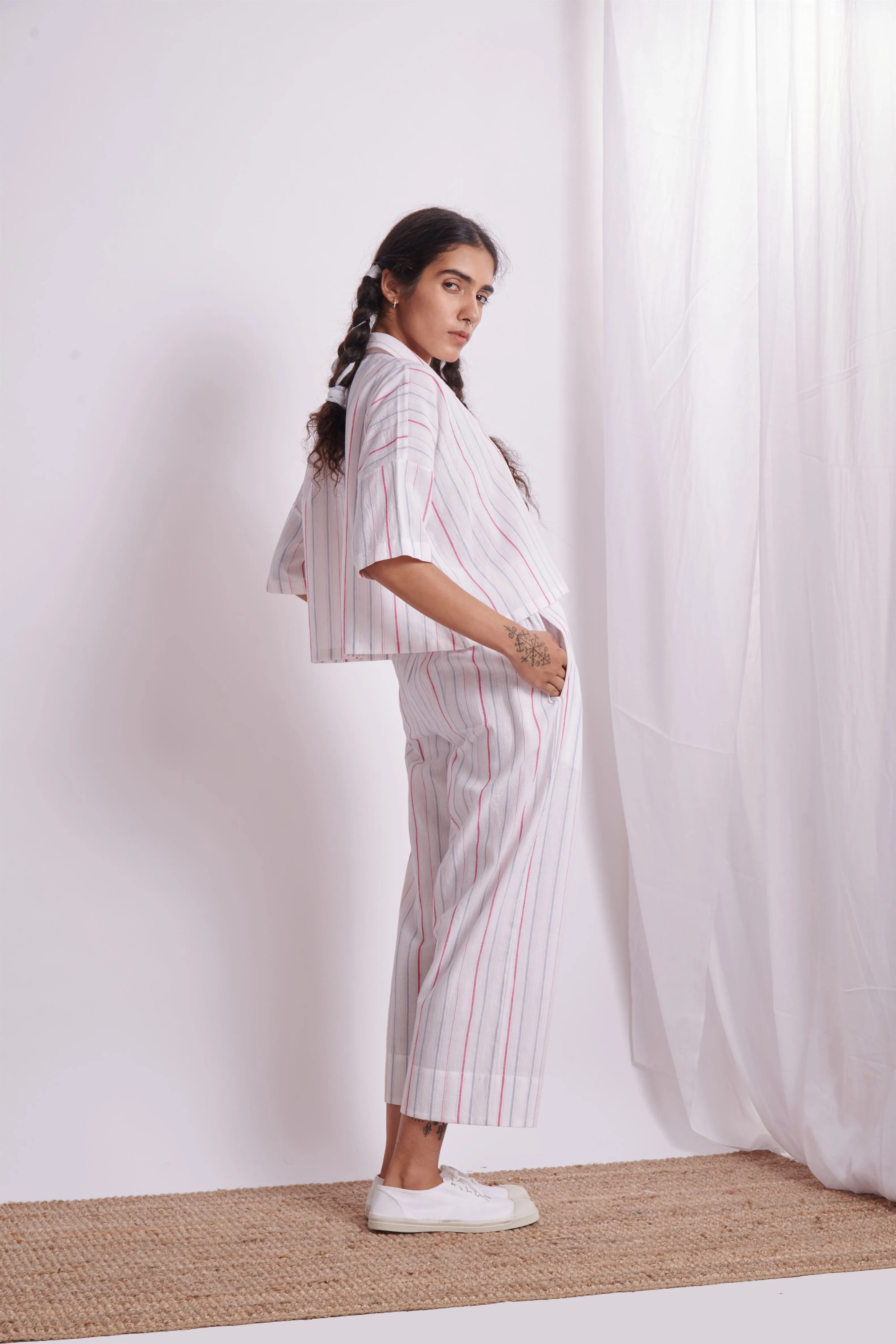 The Plavate I Zelenyy Whatâ€™s not to love? Co- ord Set Cotton 4 Colour Stripes Daily Collection AW22-14