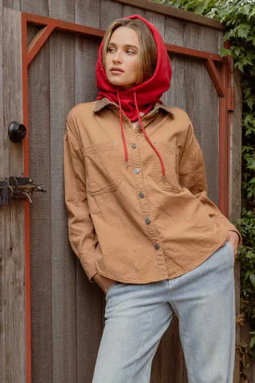 The Reagan Corduroy Collar Shacket