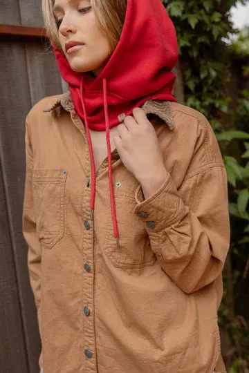 The Reagan Corduroy Collar Shacket
