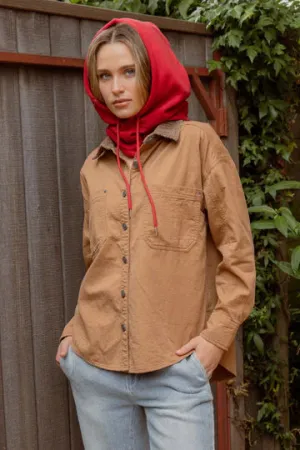 The Reagan Corduroy Collar Shacket