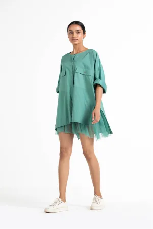 THREE   -   Flap Pocket Dolman Sleeve Shirt Co Ord (Set Of 2)