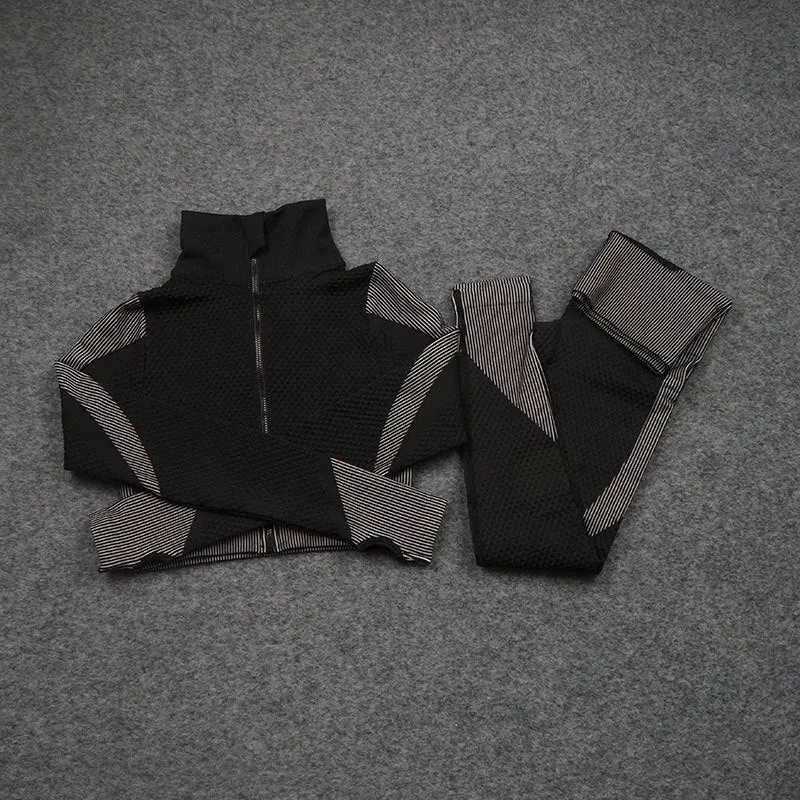 Three-Piece Stretch Sports Pants - Three-Piece Sports Yoga set