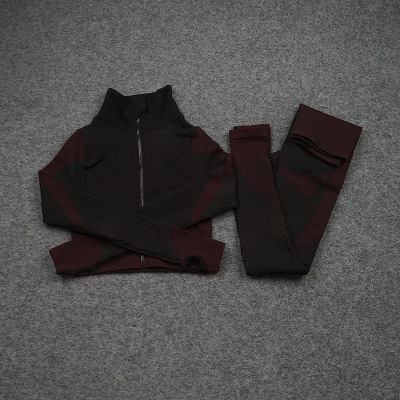 Three-Piece Stretch Sports Pants - Three-Piece Sports Yoga set