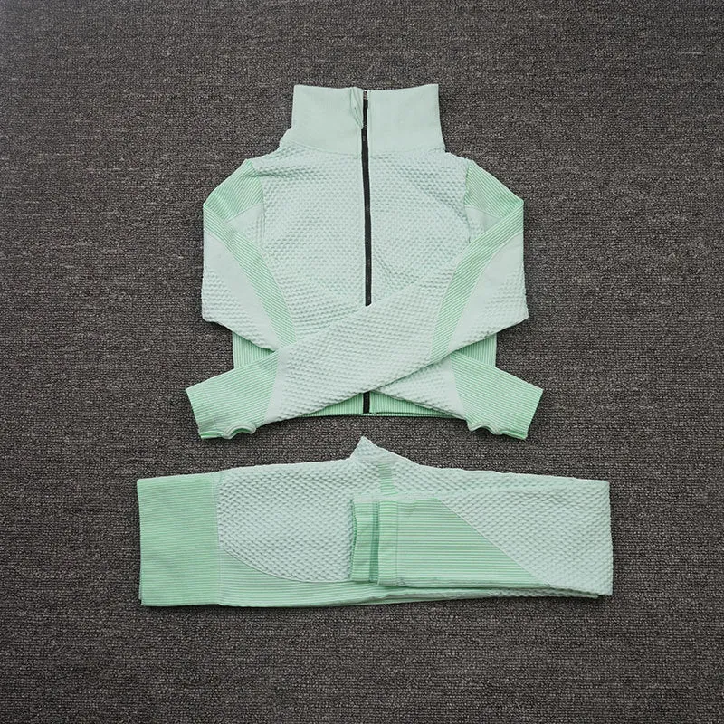 Three-Piece Stretch Sports Pants - Three-Piece Sports Yoga set