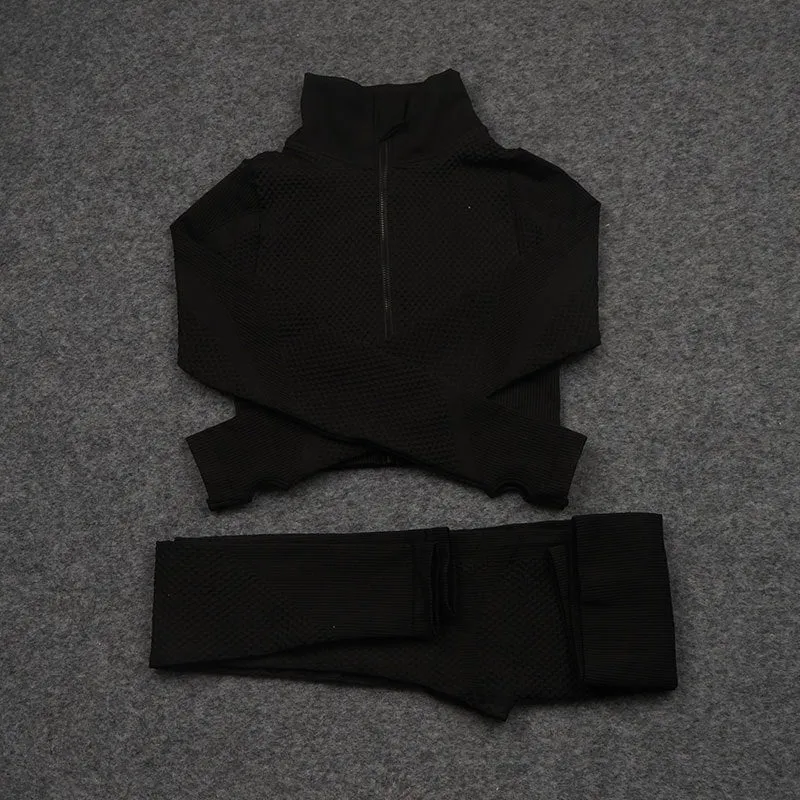 Three-Piece Stretch Sports Pants - Three-Piece Sports Yoga set