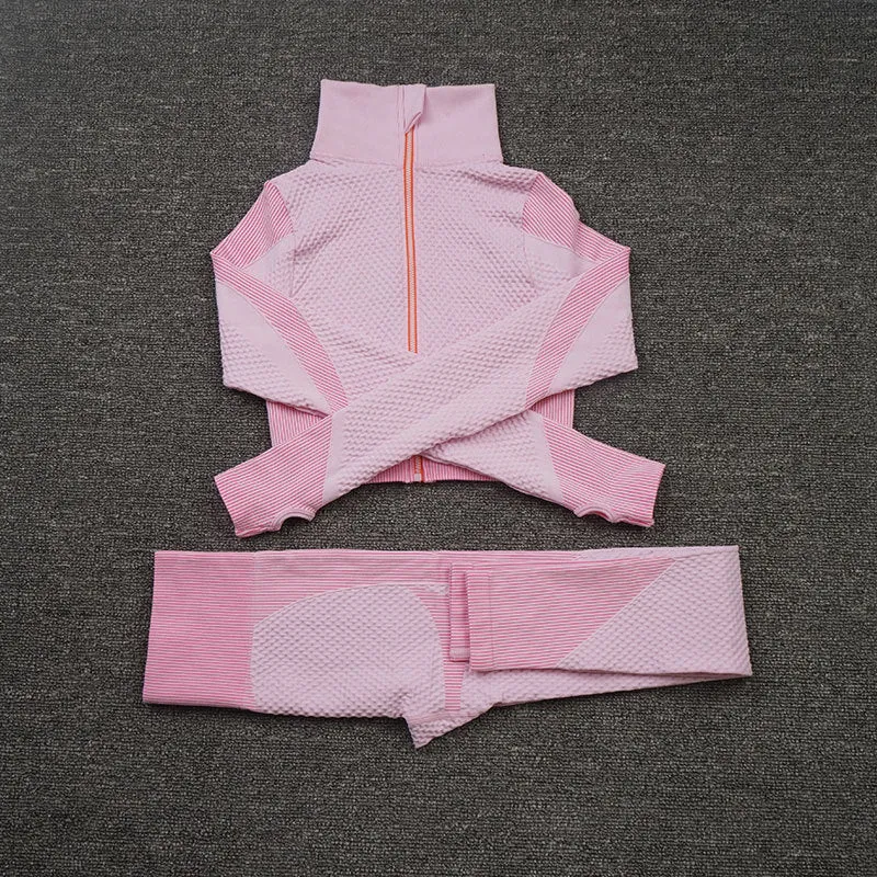 Three-Piece Stretch Sports Pants - Three-Piece Sports Yoga set