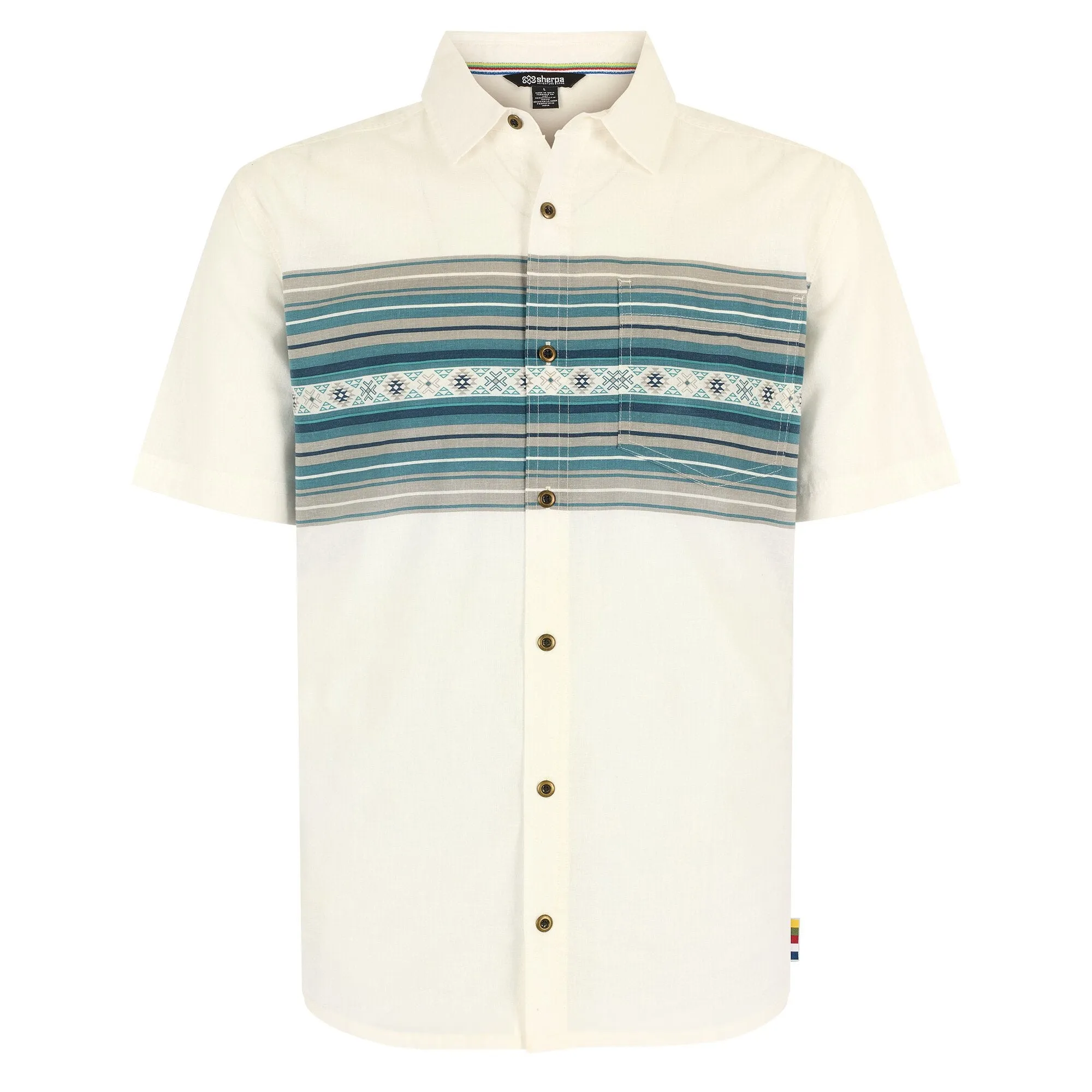 Tibet Stripe Short Sleeve Shirt - Peetho