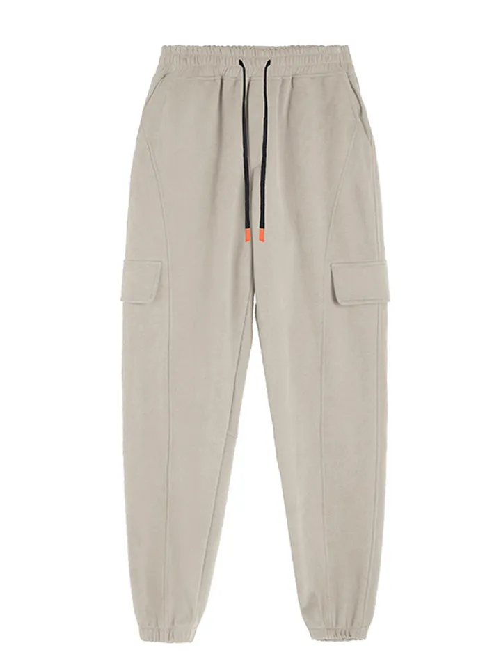Trendy Extra Loose Multi-Pocket Drawstring Pants for Men