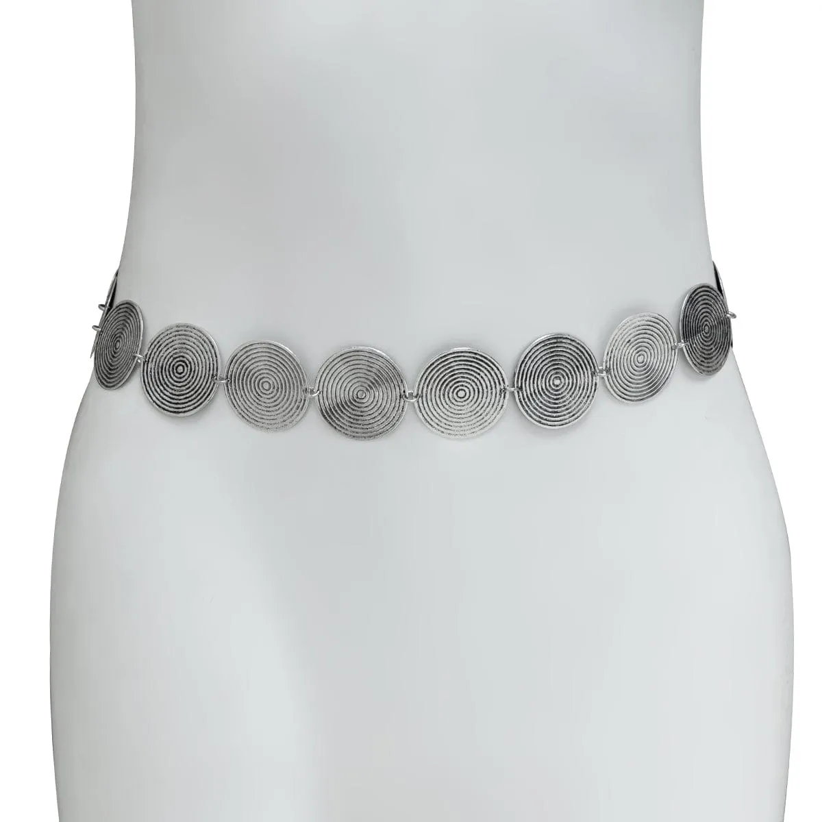 Trendy Round Threaded Disk Waist Chain