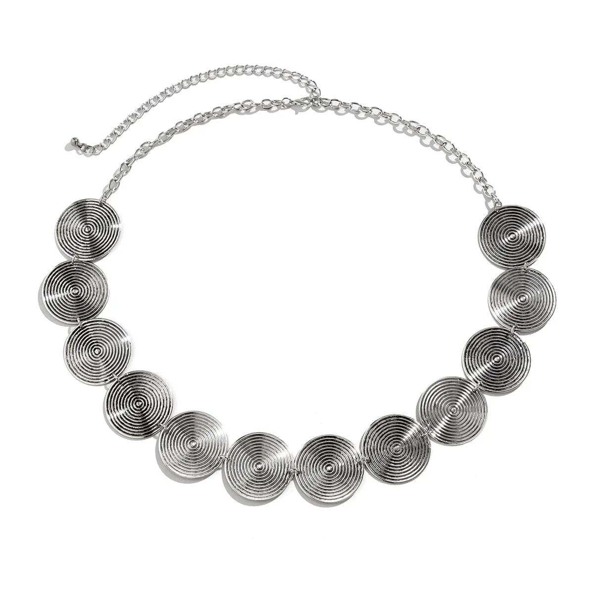 Trendy Round Threaded Disk Waist Chain