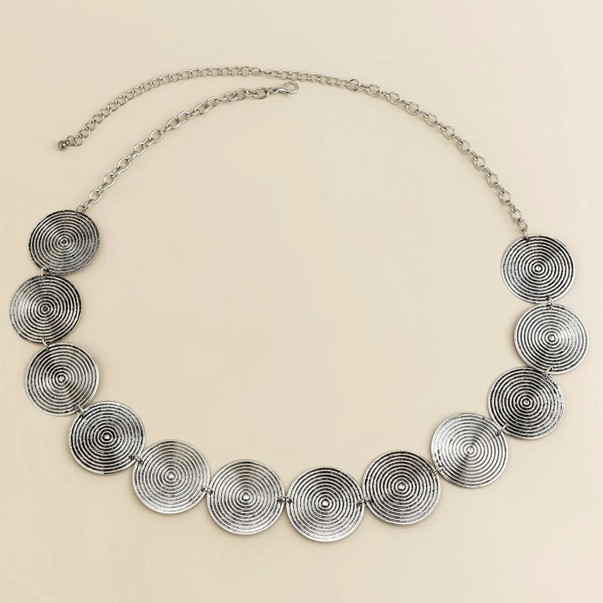 Trendy Round Threaded Disk Waist Chain