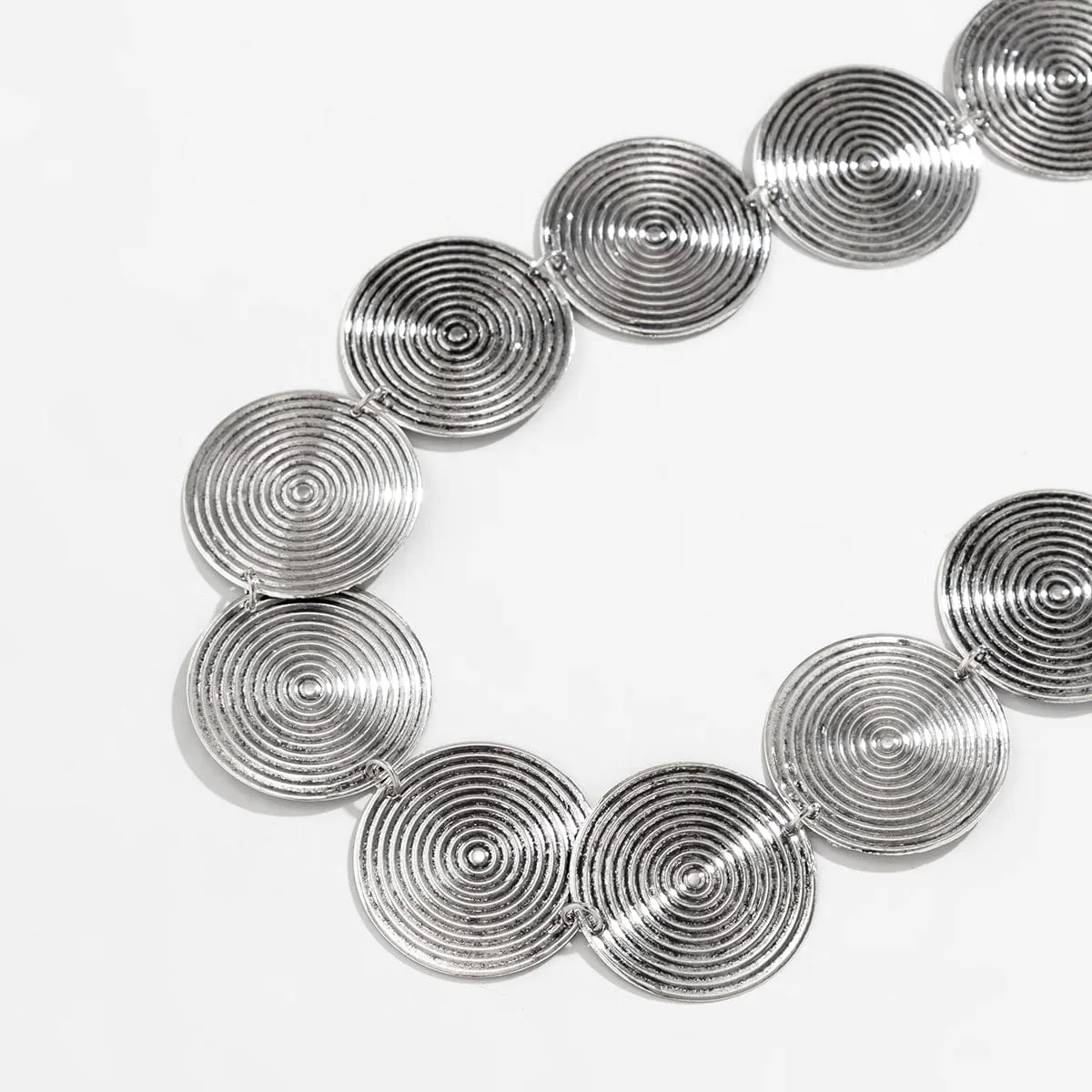Trendy Round Threaded Disk Waist Chain